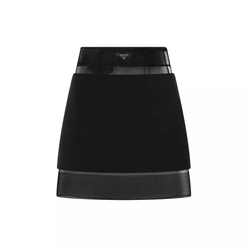 Prada Black Wool Skirt Black 