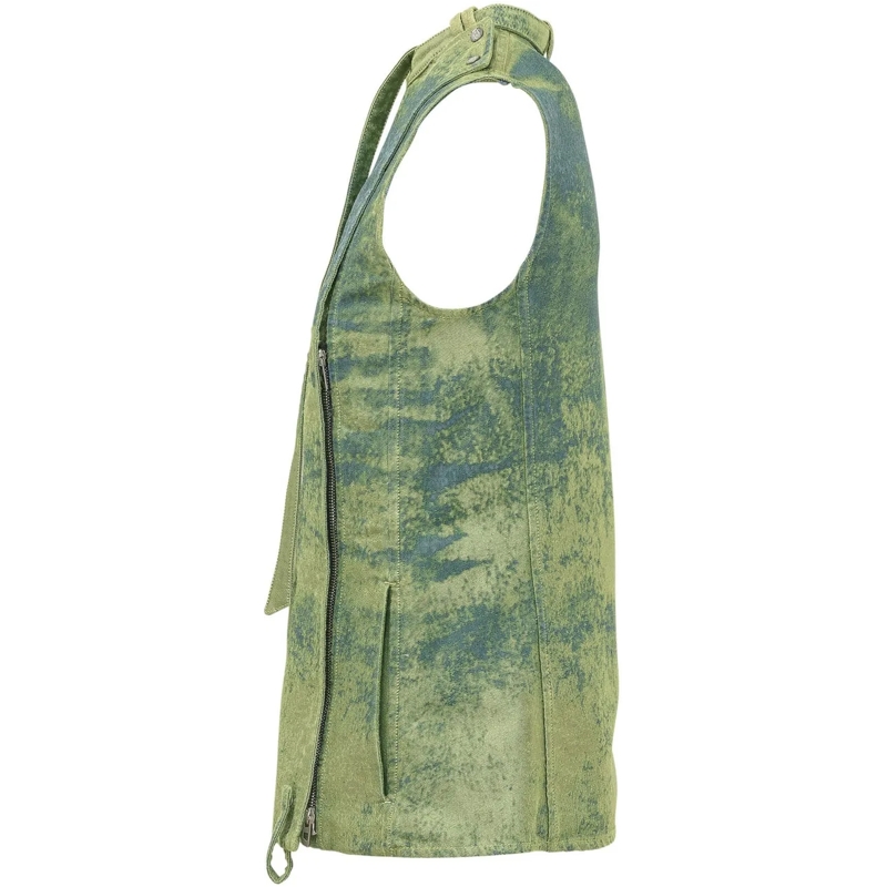 Diesel Top Top Smanicato con Collo Alto e Lacci grün(Image 3)