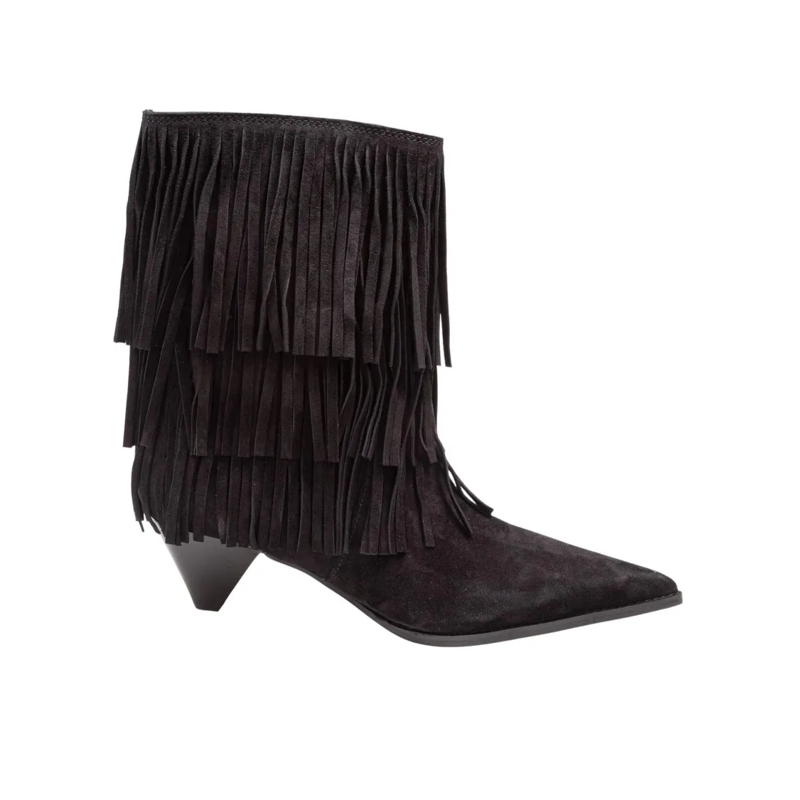 MICHAEL Michael Kors Laarzen Jayla Suede Boot With Applied Fringes Black