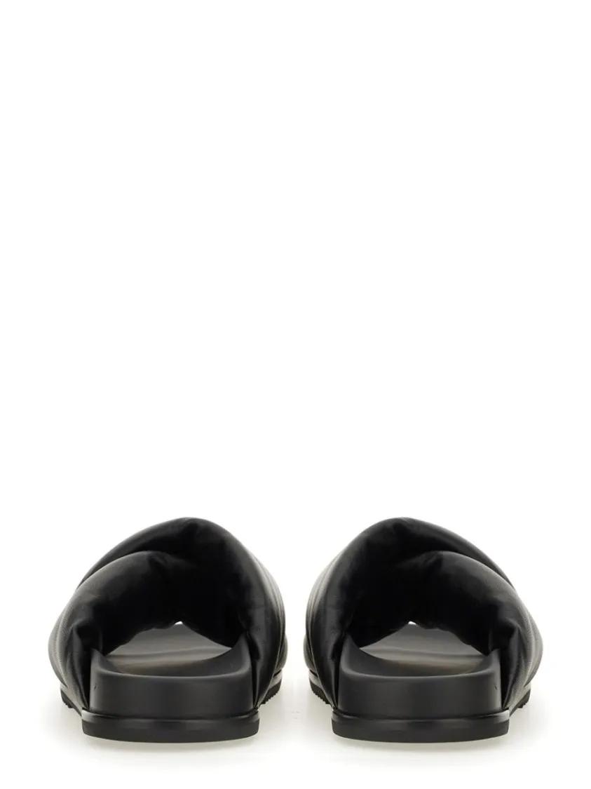 Thumbnail - Rick Owens Loafer - Twisted Design Lamb Leather Slides - Gr. 41 (EU) - in Schwarz - für Damen
