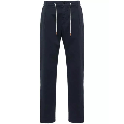 Eleventy Navy Blue Tapered Chino Pants Blue 