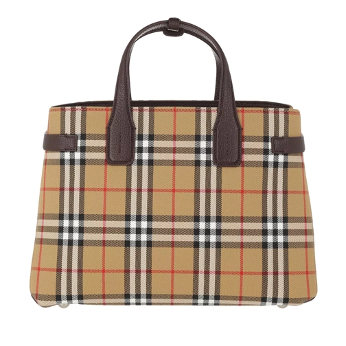 Burberry Banner Tote Leather Deep Claret Draagtas