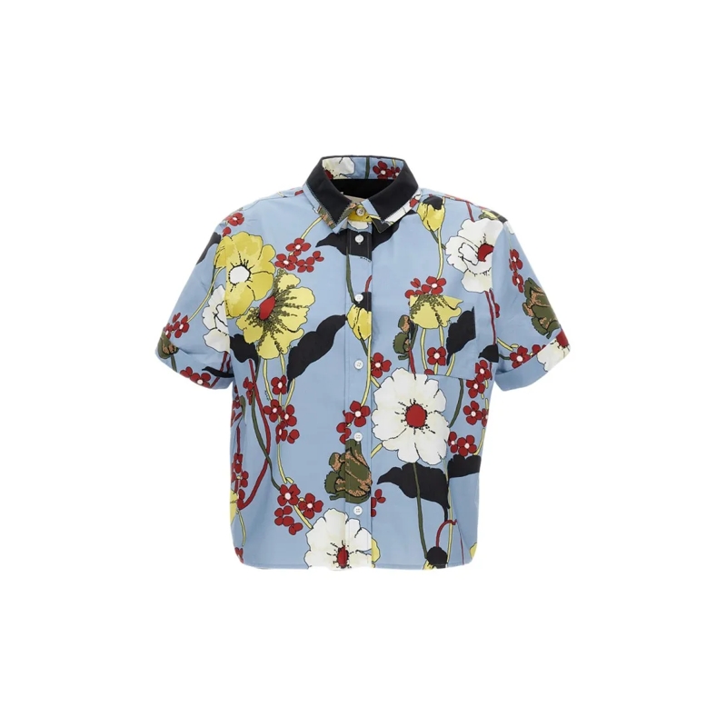 Marni T-Shirt Poplin Floral Printed Shirt Multicolor