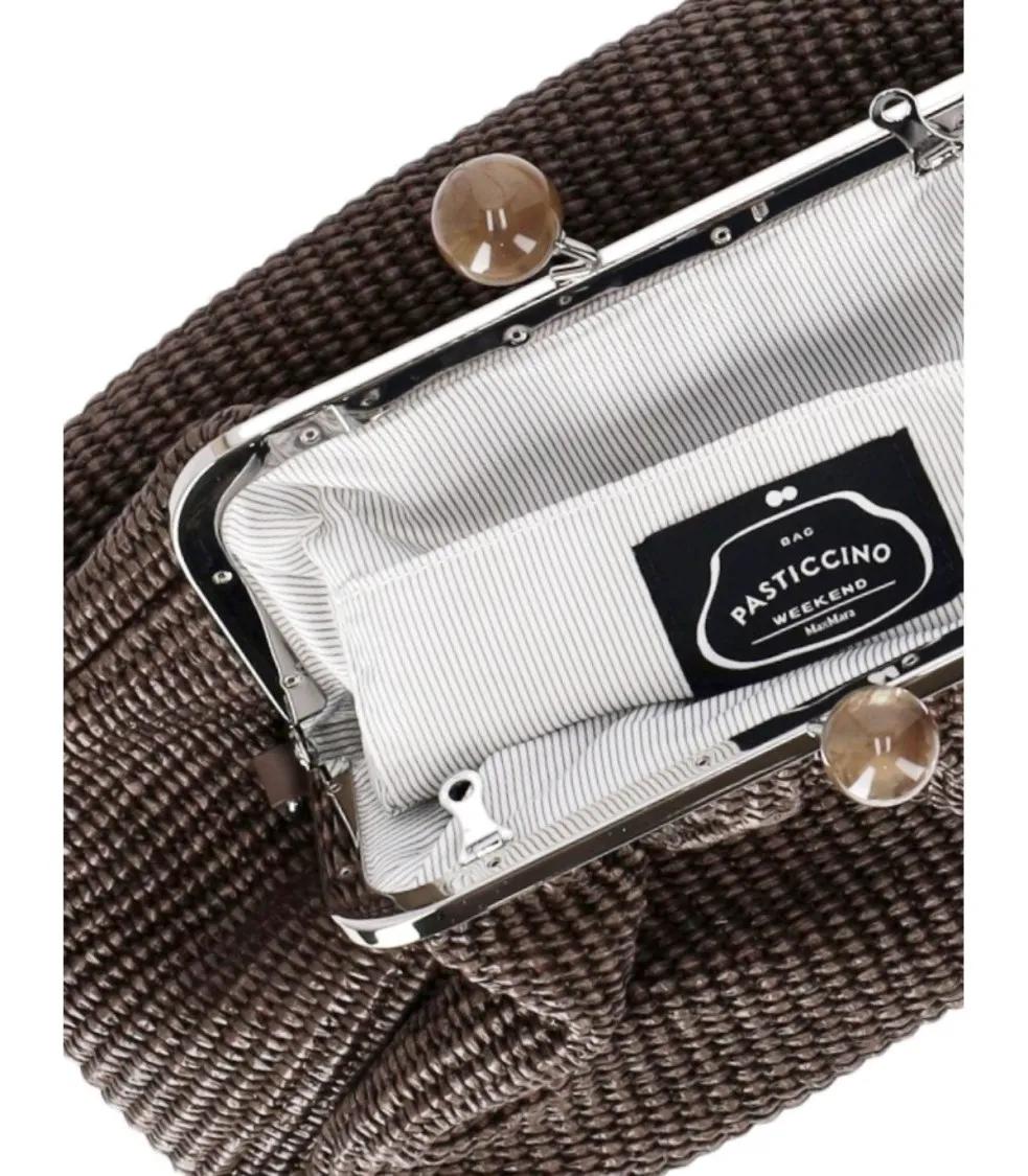 Max Mara Crossbody bags Weekend Pasticcino Nabarro Large Dark Bro in bruin
