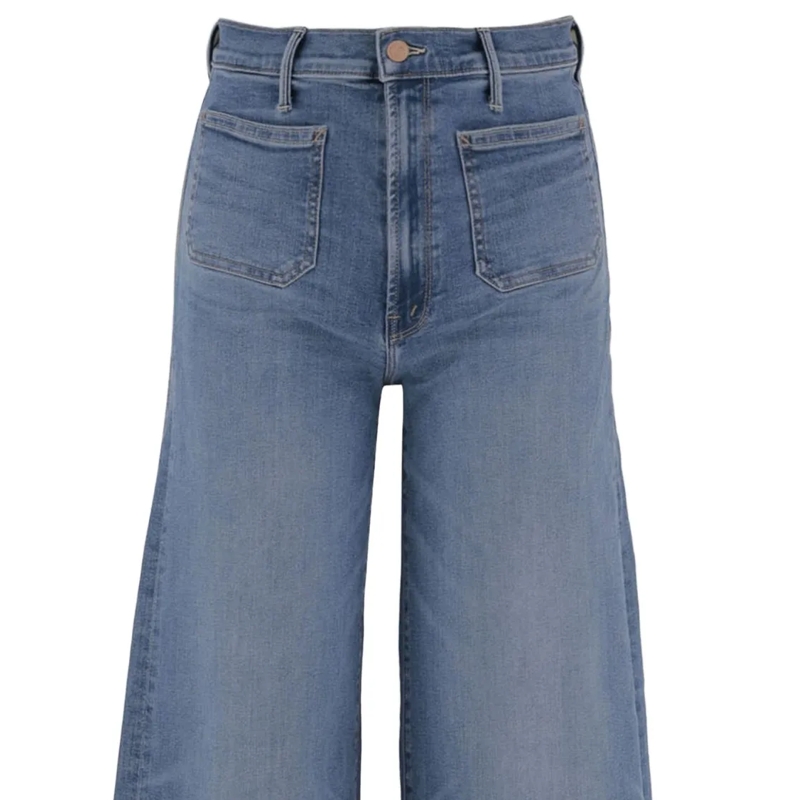 Mother Jeans Wide-Leg Denim Jeans With High Waist Grey(Image 5)
