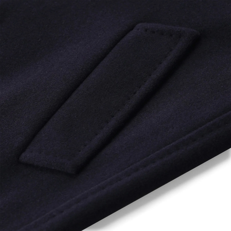 Max Mara Wollmantel Mantel Madame aus Schurwoll-Kaschmir-Mix dunkelblau(Image 4)