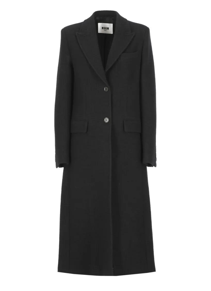 MSGM - Virgin Wool Coat - Größe 42 - schwarz