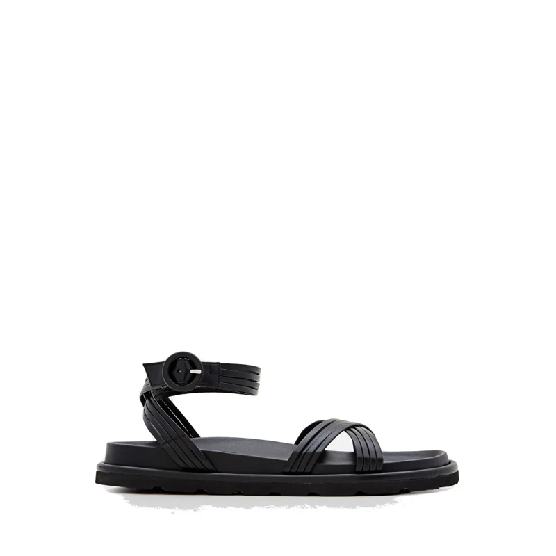 Gianvito Rossi Sandalen Nappa Leather Sandals With Buckled Strap Black