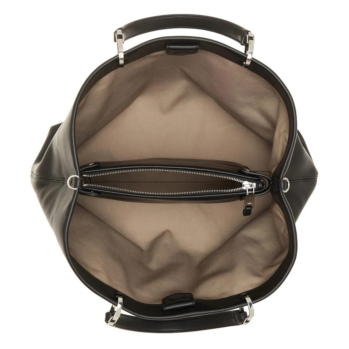 Emporio Armani Shoppers Shopping M Similnappa Goffrata Shopping M Quilte in zwart