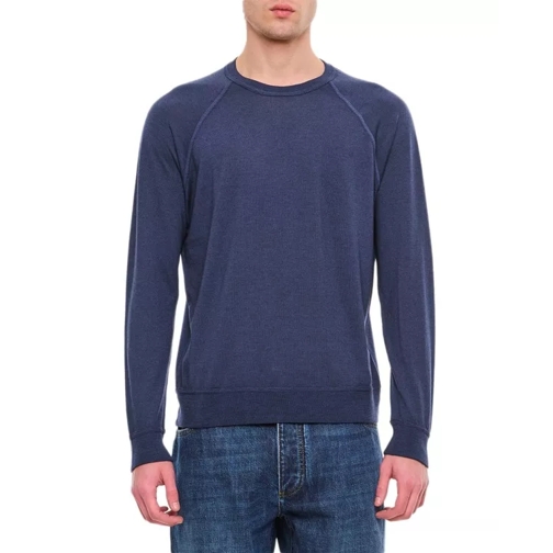 Drumohr Crewneck Cotton Sweatshirt Blue 