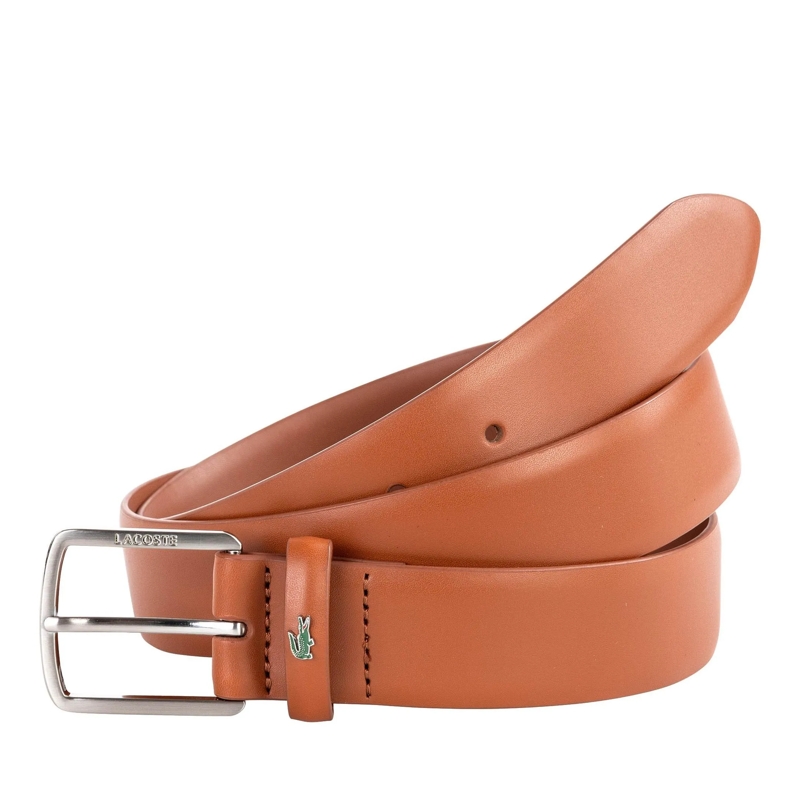 Lacoste Gürtel Lacoste LACOSTE Herren Gürtel - Ledergürtel, 35 mm hell-braun