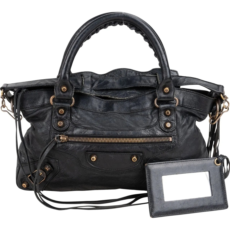 Balenciaga Tote Balenciaga Classic Leather First City Handbag schwarz