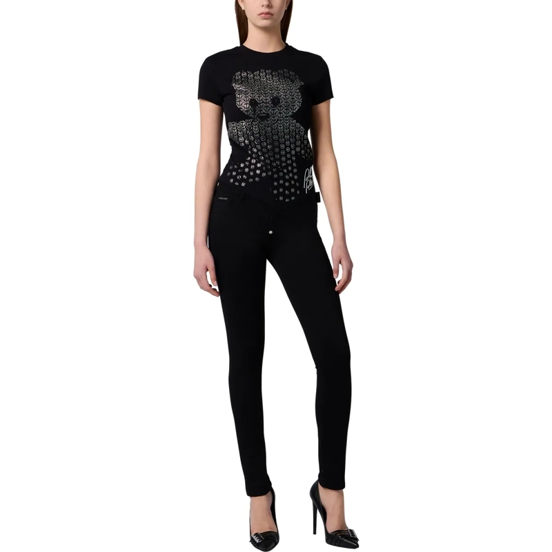 Philipp Plein T-Shirt T-Shirt Sexy Pure Fit Teddy Teddy Bear schwarz(Image 4)