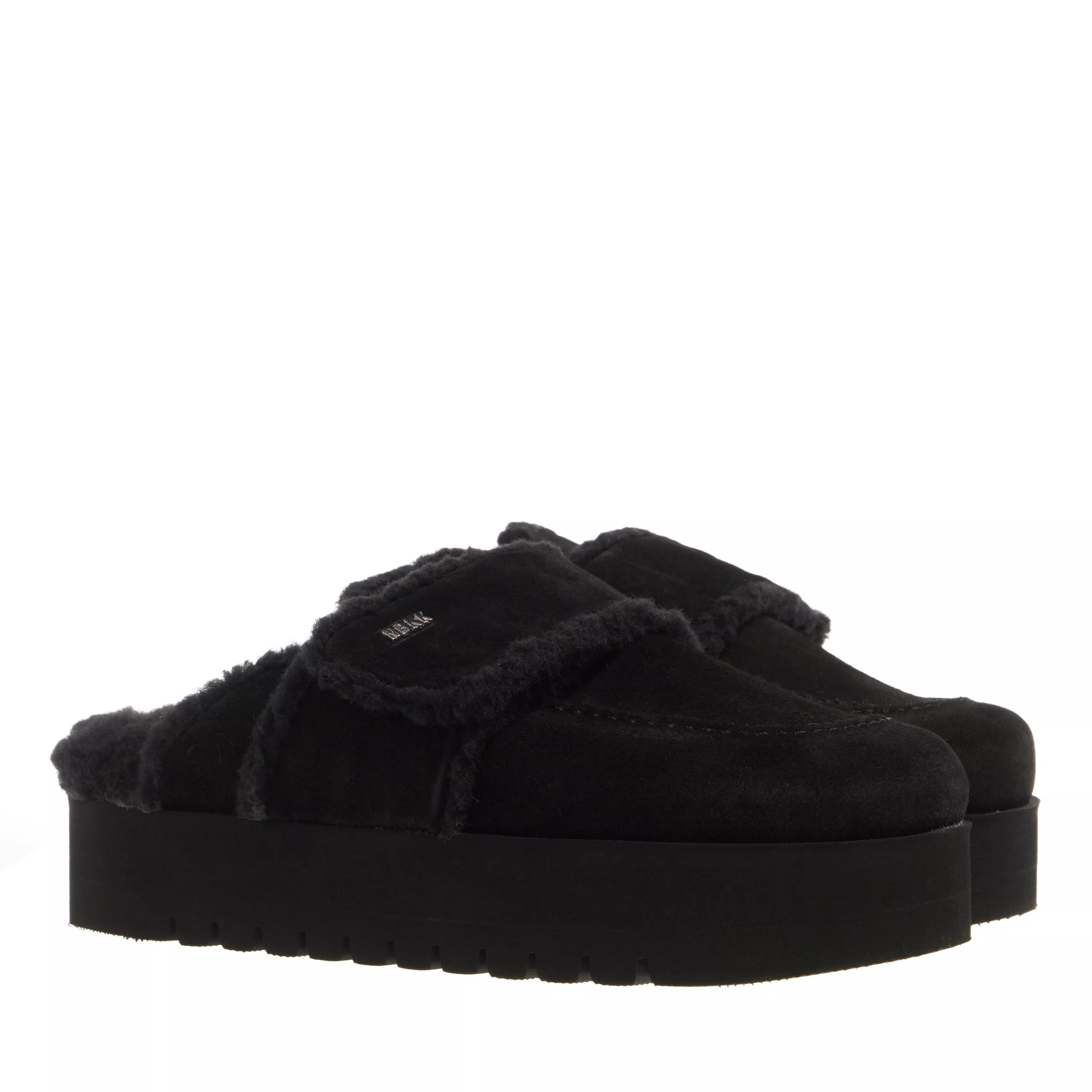 Nubikk Slipper & Pantoletten - Teddy Chunky Fur (L) - Gr. 39 (EU) - in Schwarz - für Damen