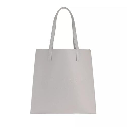 Ted Baker Soocon Crosshatch Large Icon Bag Light Grey Shopper