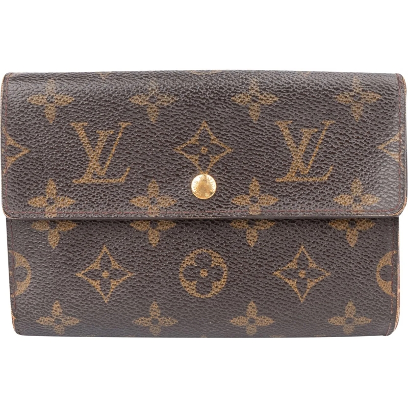 Louis Vuitton Geldbörse Louis Vuitton Canvas Monogram Porte Tresor Wallet braun