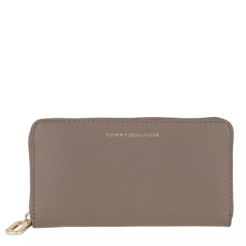 Tommy Hilfiger Soft Turnlock Large Wallets Taupe Portefeuille continental