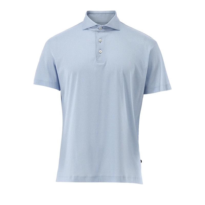 VAN LAACK T-Shirt Hemd Polo Druck blau