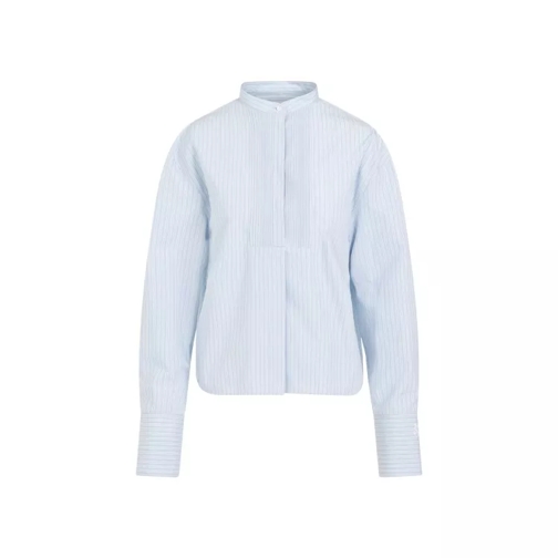 Jil Sander  Thursday Cropped Boxy Light Blue Cotton Shirt Blue