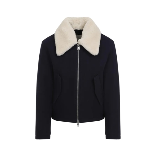 AMI Paris Übergangsjacke Navy Wool Short Jacket Blue