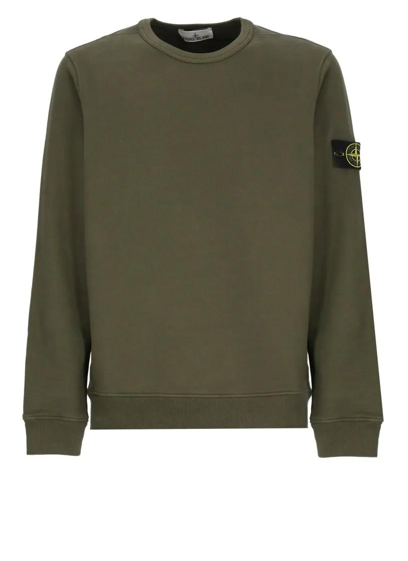 Stone Island - Army Green Sweatshirt With Logo - Größe M - grün