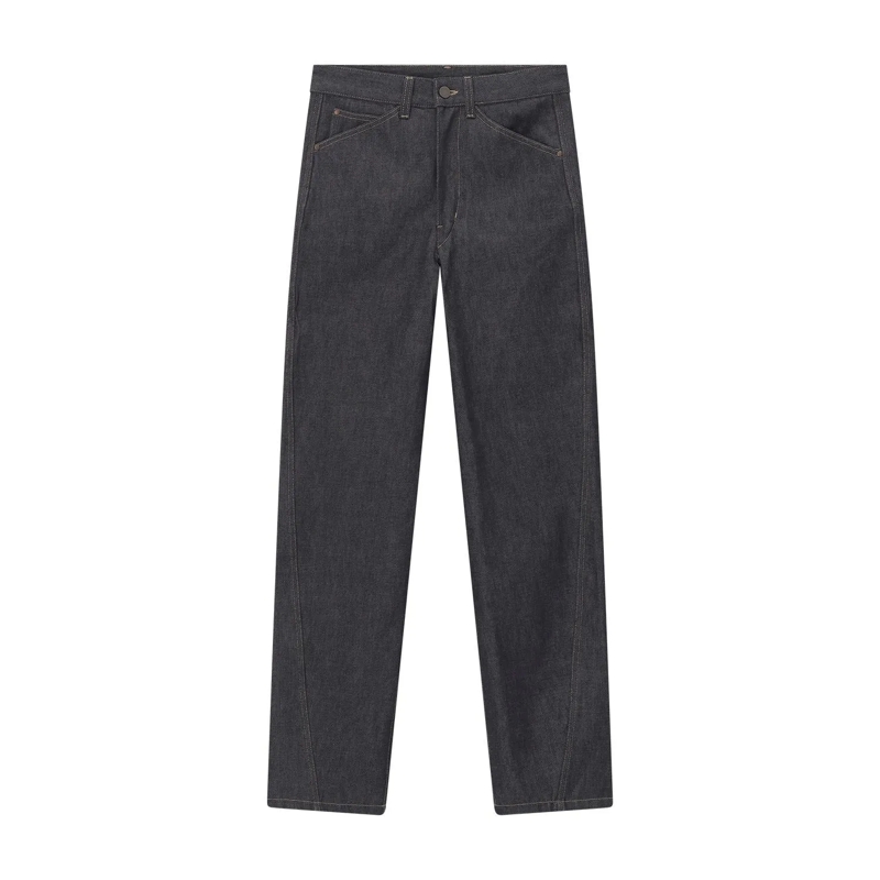 Lemaire Freizeithose Straight-Fit Jeans aus Baumwolle grau