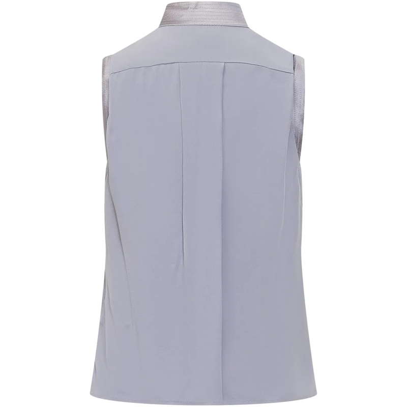 Elisabetta Franchi Bluse Camicia Senza Maniche Con Scollo Drappeggiato grau(Image 2)