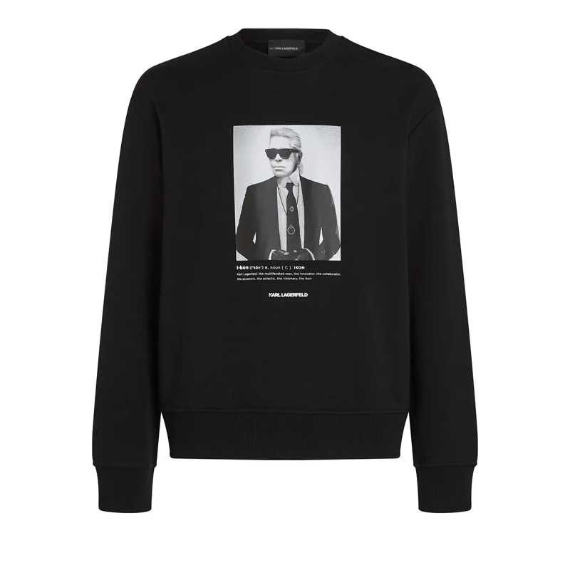 Karl Lagerfeld  Sweatshirt mit Karl-Porträt schwarz