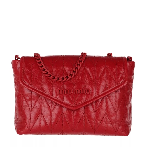 Miu Miu Shoulder Bag Leather Rosso Crossbody Bag