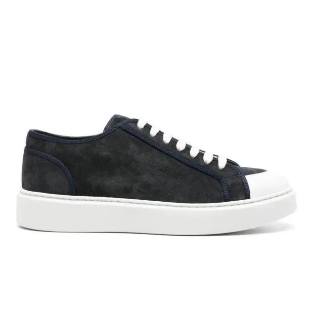 Doucal%27s Low-Top Sneaker - Rubber-Toecap Suede Sneakers - Gr. 45 (EU) - in Blau - für Damen