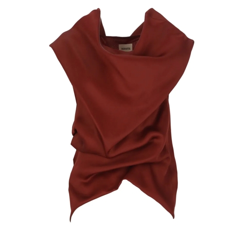 Khaite Blusen Silk Top Red