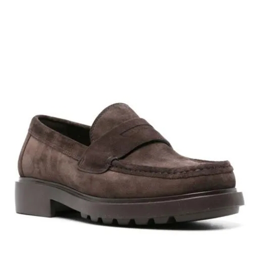 Salvatore Ferragamo Brown Logo-Debossed Shoes Brown Mocassino