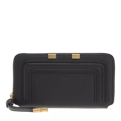 Chloé Marcie Zip Around Wallet Black Portemonnaie mit Zip-Around-Reißverschluss