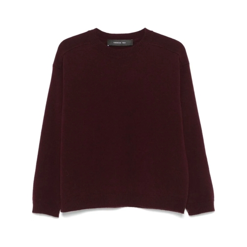 Federica Tosi Trui Bordeaux Knitted Sweater Burgundy