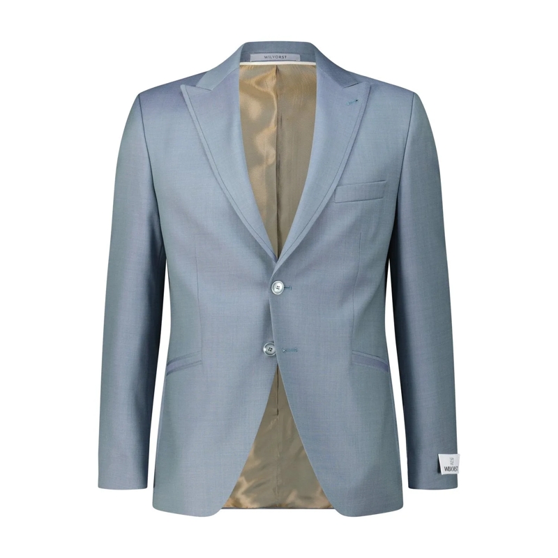 WILVORST Veste de costume Anzugsakko aus Wolle Blau