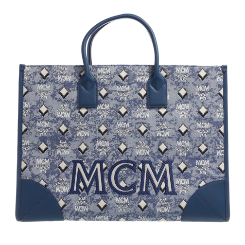MCM Munchen Tote Xlarge Blue Tote