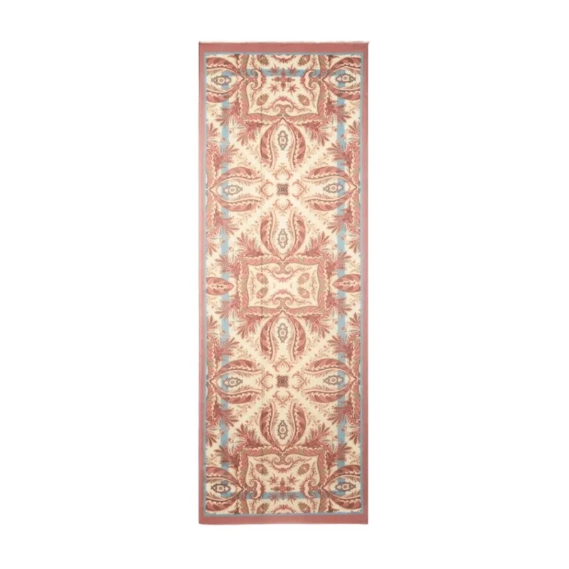 Etro Lichtgewicht Sjaal Intricate Floral-Patterned Wool-Cashmere Blend Sca Neutrals