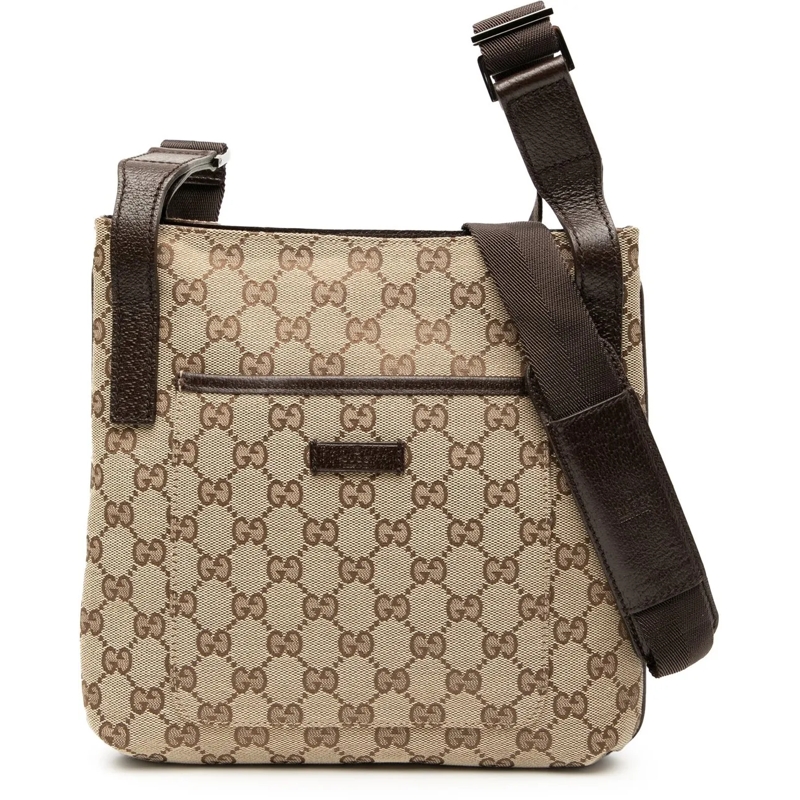 Gucci Schultertasche GG Canvas Crossbody braun