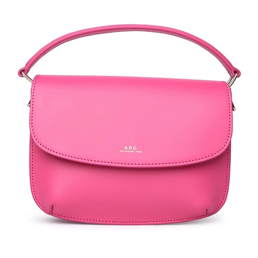 A.P.C. Sac à bandoulière 'Sarah' Mini Fuchsia Leather Bag Pink