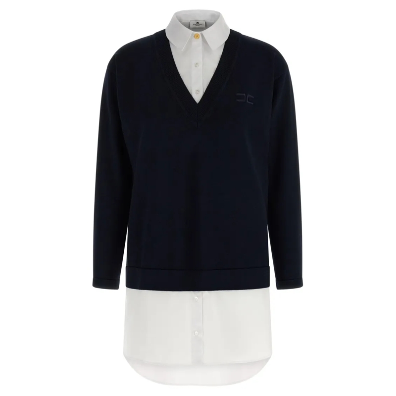 Elisabetta Franchi Mini-robe Multi-Layered Dress Blue