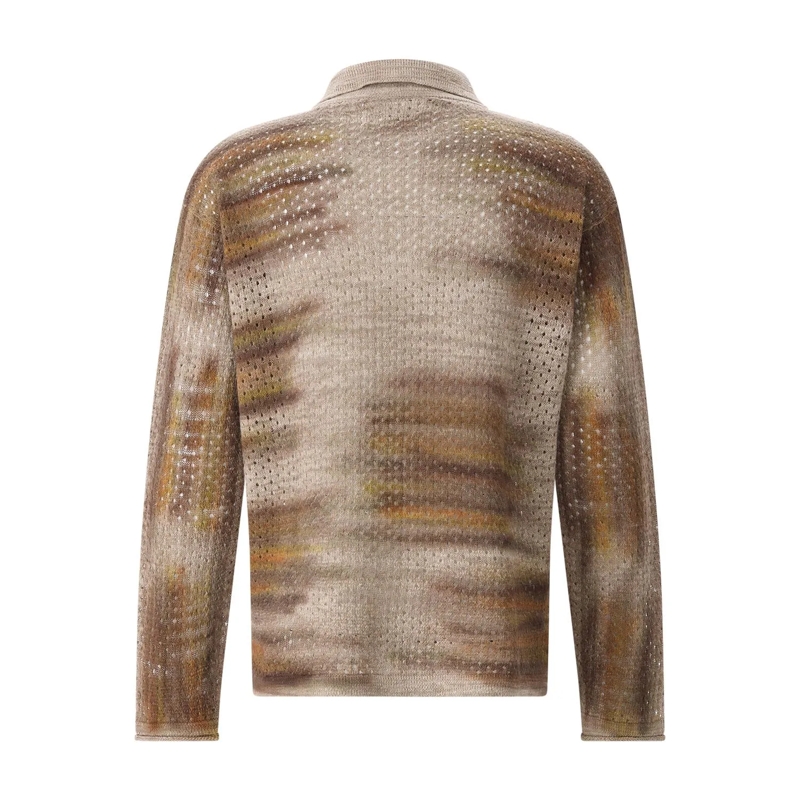 Roberto Collina Strickjacke Strickjacke aus Leinenmix braun(Image 2)