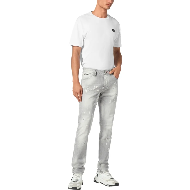 Philipp Plein Jeans mit geradem Bein Jeans Regular Fit Racing grau(Image 3)