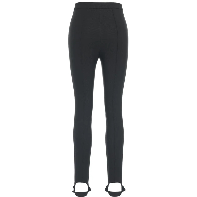 Pinko Broek High-Waisted Black Leggings With Cut-Out Ankle Det Black