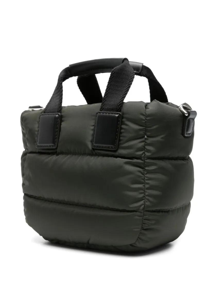 Moncler Crossbody bags Quilted Khaki Handbag With Adjustable Shoulder Str in groen