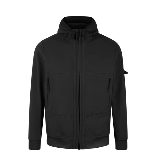 Stone Island Soft Shell- Technology Hooded Jacket Black Übergangsjacke