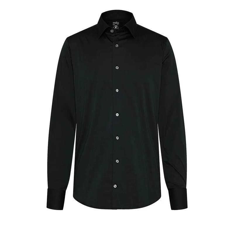 VAN LAACK Hemd Hemd Tailor Fit Uni schwarz