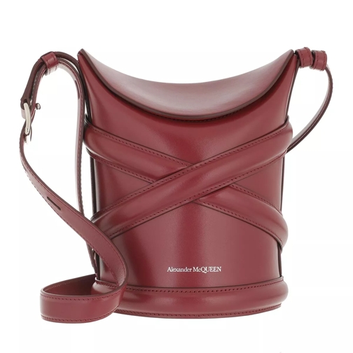 Alexander McQueen The Curve Shoulder Bag Oxblood Bucket Bag