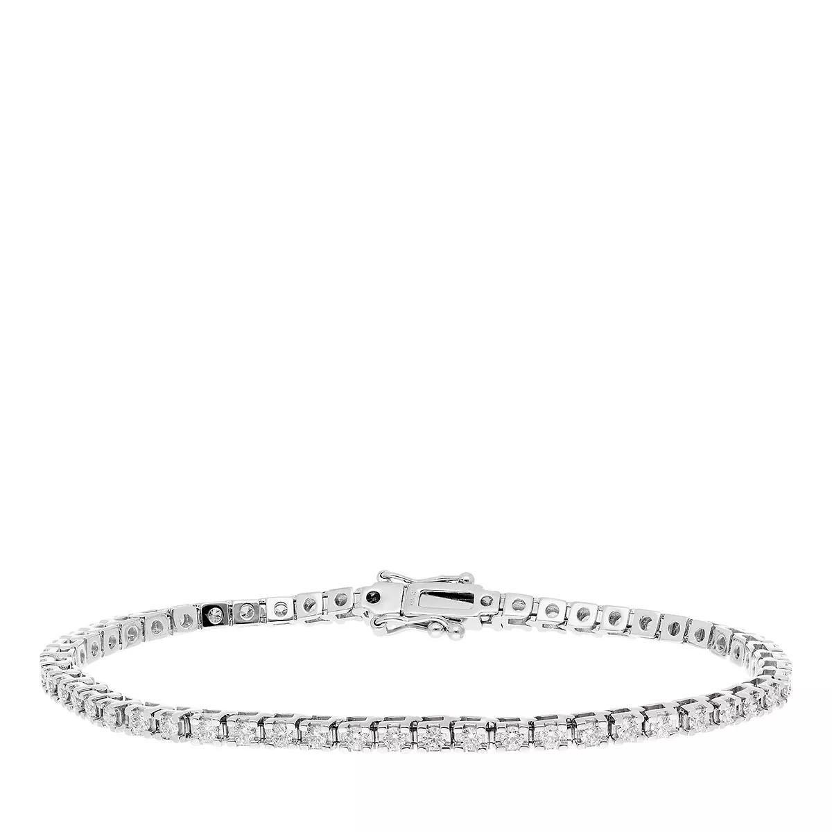 diamondline Armbanden - bracelet 585 WG 54 diamonds tot.approx. 2,00 ct. H in silver