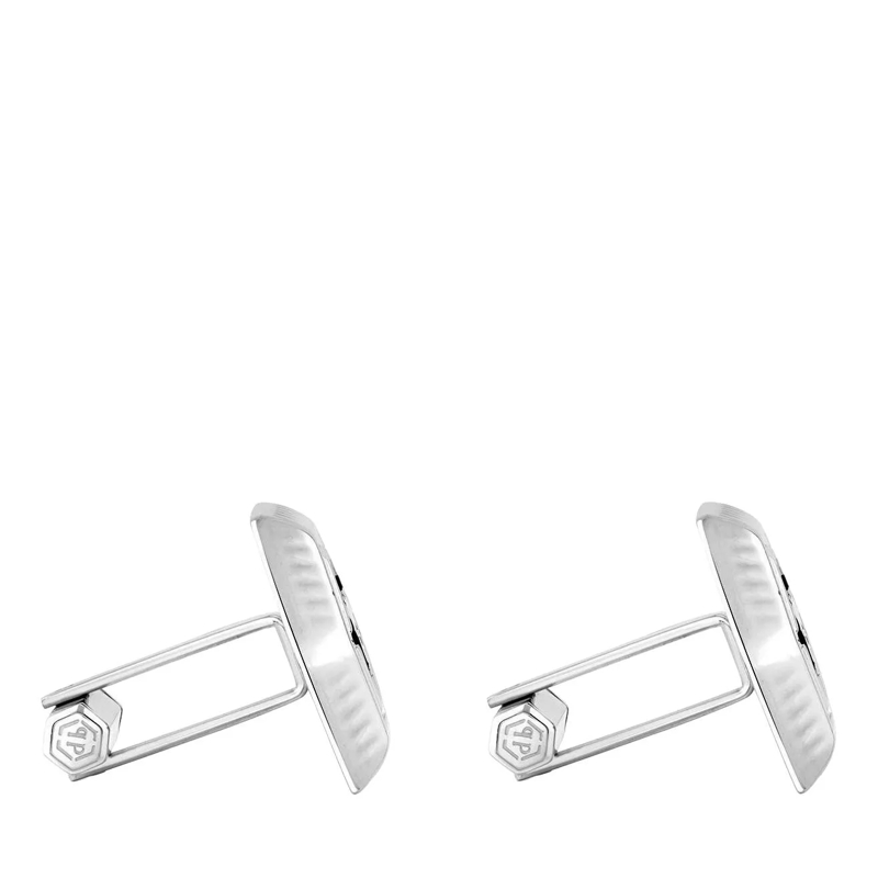 Philipp Plein Manschettenknöpfe Cufflinks Plein Icon silber