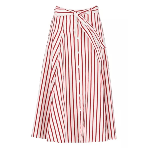 Polo Ralph Lauren Cotton Striped Skirt Red 